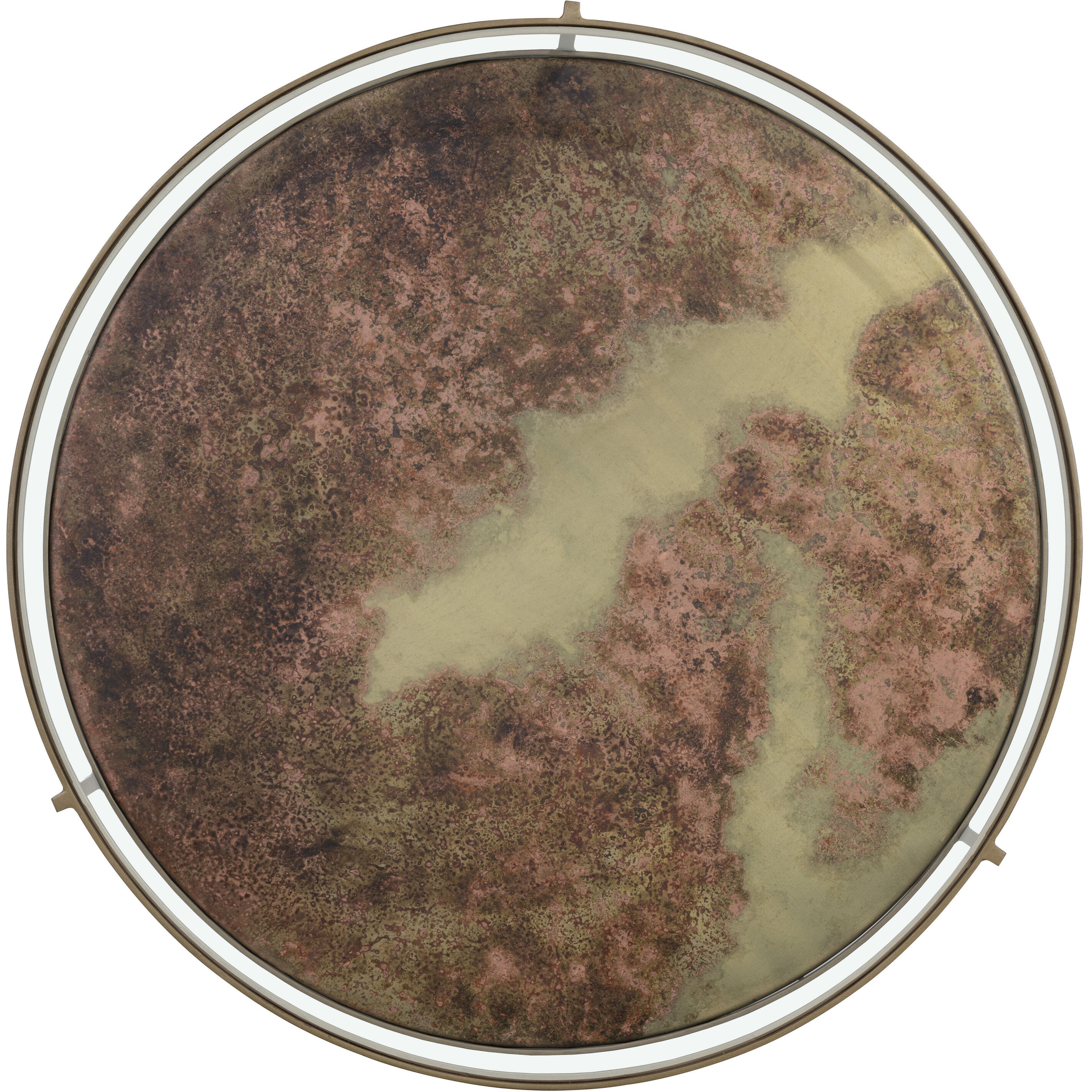 Concord 33 X 18 inch Clear / Antique Brass Coffee Table